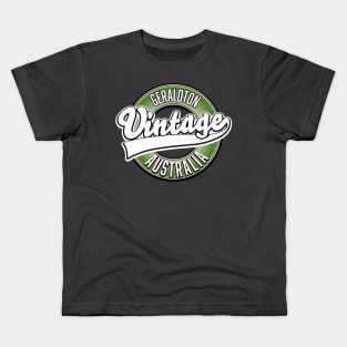 Geraldton Australia vintage logo. Kids T-Shirt